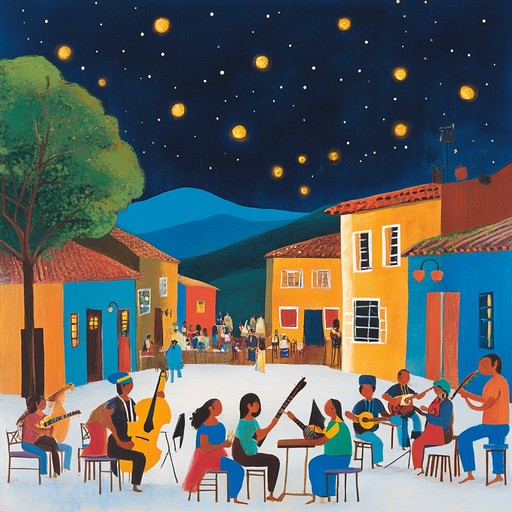 A vibrant instrumental capturing the essence of a festive latin night, with energetic rhythms and melodies that inspire joy and dancing under the starlit sky.