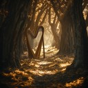 harp echoes through ethereal woodland calm