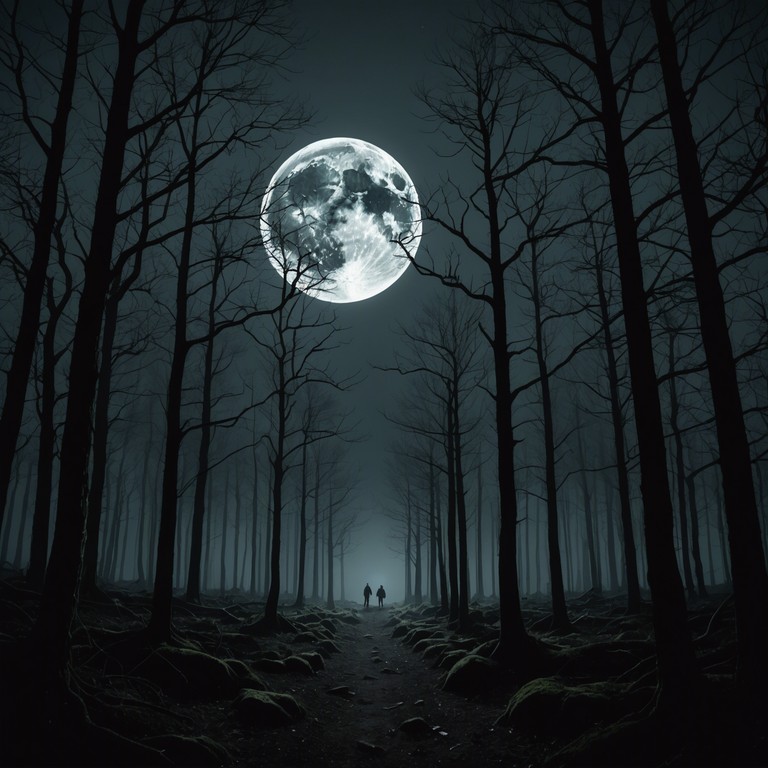 Imagine a haunting, immersive experience where shadows dance under the faint glow of a waning moon, reflective of the intrinsic solitude and unexpressed rage within. This composition uses heavy, echoing drum beats to simulate the throbbing pulse of hidden, dark emotions, weaving through a soundscape as deep and complex as the night itself.