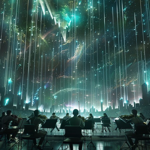 Embark on a breathtaking journey through space with a celestial symphony, combining orchestral strings with futuristic electronic elements. This piece sets the stage for an epic adventure, capturing the awe of uncharted galactic landscapes and deep cosmic wonders. Ideal for dramatic space operas or expansive sci fi worlds.