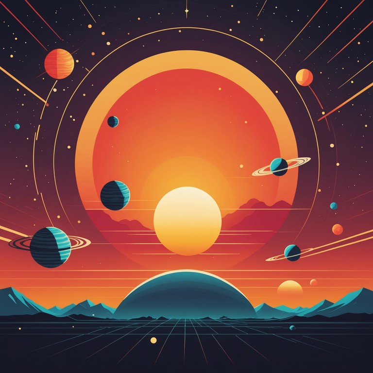 This track features a meticulously crafted sound design that simulates a hypnotic journey through cosmic realms as the sun rises. Emphasizing a rich tapestry of echoing guitars and atmospheric effects, the composition layers transcendent melodies to create a sense of weightlessness and awe.