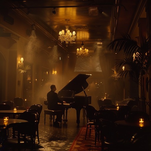 An immersive instrumental cabaret piece with haunting melodies, melancholic overtones, and a reflective mood, transporting listeners to a dimly lit, smoky club in the late hours, evoking a sense of nostalgia and introspection through intricate piano arrangements and subtle accordion accents