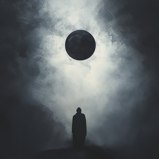 A haunting and deeply emotional melody envelops listeners with heartfelt, dark undertones, creating an environment steeped in soul and mystery. The sustained notes of the synthesizer convey an ethereal feeling, resonating through the abyss of one's inner emotions, while subtle pulsations enhance the depth of the composition.