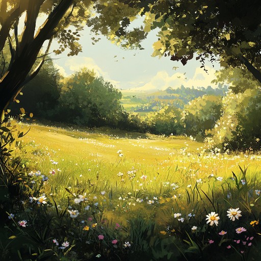 Imagine a golden meadow bathed in sunlight where the gentle breeze carries the harmonious sounds of a full orchestra. With its lush string arrangements, mellow brass, and soothing woodwinds, this composition evokes warmth and heartfelt nostalgia. The melody unfolds softly, drawing listeners into a tranquil, reflective state.