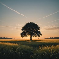 soothing guitar, open fields, sunset vibes.