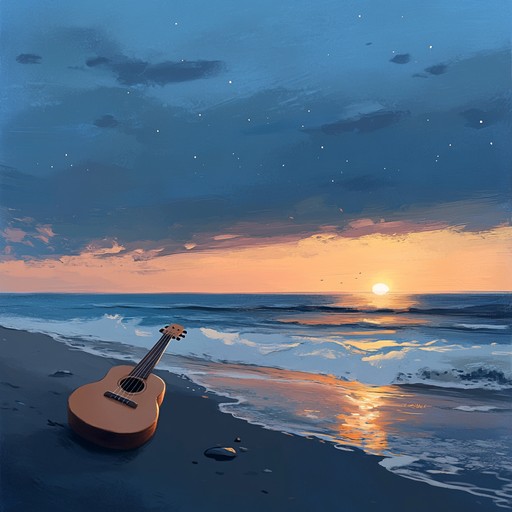 Imagine a soundscape where each note from the ukulele blends seamlessly with the soft, rhythmic sound of ocean waves, creating a meditative space for reflection and tranquility.