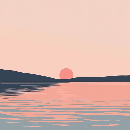 An instrumental piece that gently waltzes through the tranquil colors of a sunset, evoking feelings of peace and contentment as the day softly fades away.