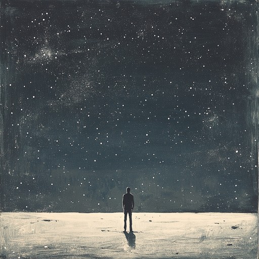 An instrumental indie piece blending ambient guitar with atmospheric textures, creating a mysterious and contemplative mood of solitude beneath the stars.