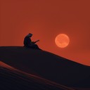 solitary oud melodies reflect arabian desert's timeless solitude