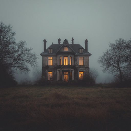 An ethereal journey through an abandoned mansion's ghostly halls, where each note intertwines with echoes of the past. The air is thick with memories, as the mournful melody of a lone theremin guides the listener through spectral corridors filled with whispers of lost souls.