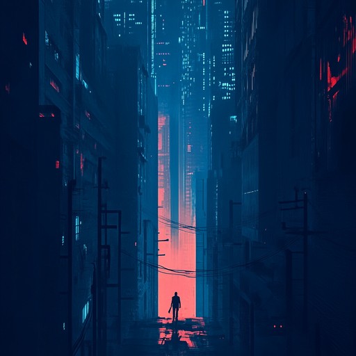 Navigate the electrifying underbelly of a future metropolis with pulsating synths, deep bass lines, and a driving rhythm that mimics the heartbeat of a sprawling, dystopian skyline. Dark melodies keep tension high, while glitchy effects create an unsettling atmosphere, evoking the sense of being pursued in a world teetering on the edge of chaos.