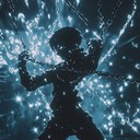 an aggressive instrumental blending anime tones with industrial sounds