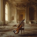 a melancholic dance of solitude in a forgotten ballroom