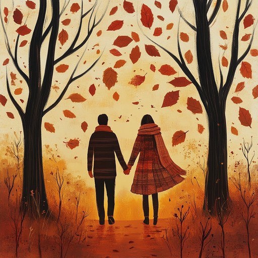 This instrumental blends soft fingerpicked acoustic guitar with delicate melodies, creating a serene and romantic atmosphere perfect for autumnal evening walks. The harmonies evoke a sense of warmth and nostalgia, reminiscent of intimate moments shared in the crisp fall air. It's a soothing, heartfelt piece that invites listeners to embrace the simple beauty of love and nature.