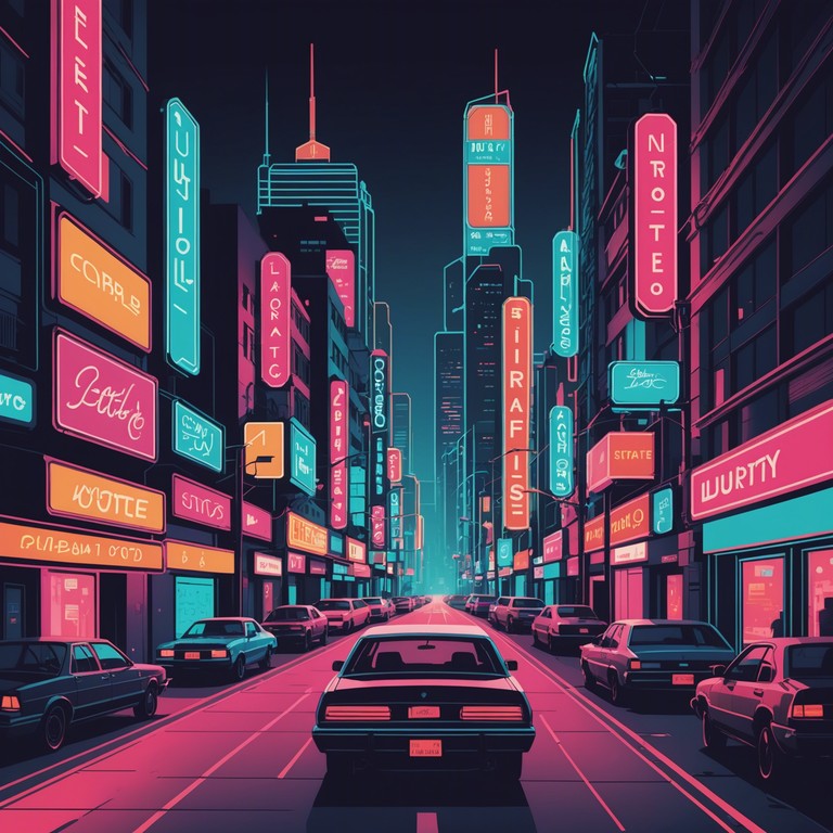 This track combines the sophistication of night time cityscapes with smooth, flowing synth riffs, offering a sonic exploration of urban elegance through the lens of synthpop music. Subtle basslines and shimmering synths create a backdrop for an evening stroll through bustling streets, illuminated by the neon glow of downtown.