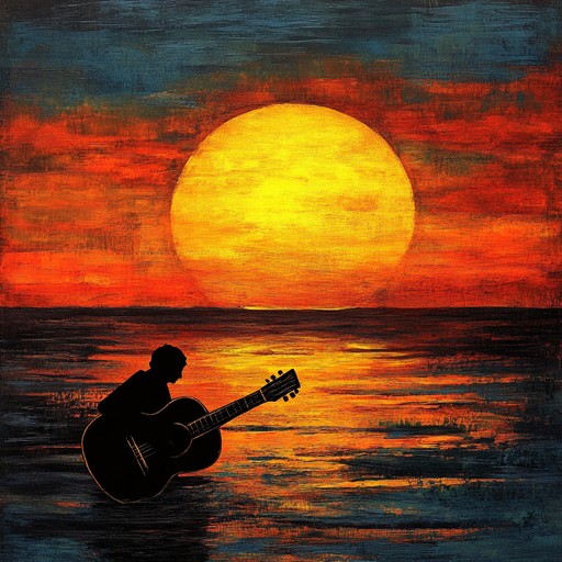 A mellow bossa nova piece featuring acoustic guitar and ambient waves, crafting a serene and romantic atmosphere that stirs feelings of nostalgia for seaside memories.