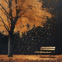 soulful piano invokes a meditative, tranquil autumn evening atmosphere