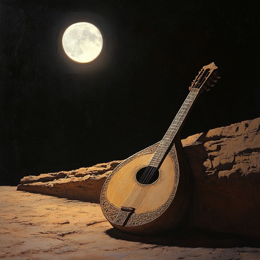 An instrumental piece featuring the oud, capturing the peaceful essence of middle eastern nights under the moonlit sky, designed to soothe and reflect