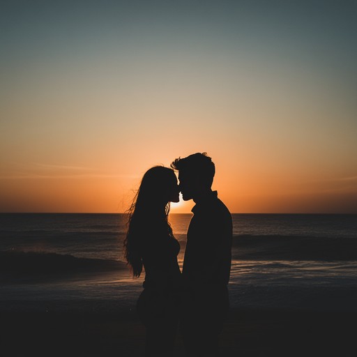 Craft a beautiful instrumental featuring soothing guitar melodies, designed to evoke a sense of festivity and romance as the sun sets. The composition should flow seamlessly, with rich harmonies and tender rhythms creating an intimate yet celebratory mood, perfect for a romantic evening.