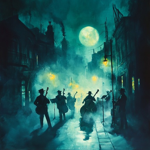 An instrumental track that combines the energetic rhythms of balkan brass bands with the haunting melodies of gothic music, creating a lively yet dark atmosphere reminiscent of a spirited night in an old world carnival