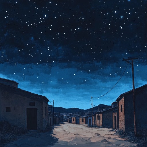 A reflective instrumental cumbia that evokes a sense of isolation and longing. Gentle accordion melodies weave through intricate percussion, creating an atmosphere of solitude in a deserted town. The track gradually builds, adding layers of guitar and subtle bass lines to deepen the emotions, painting a picture of a lonely yet beautiful night.