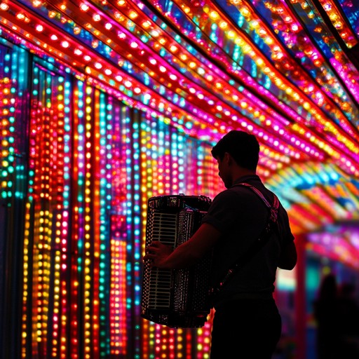 Under the moonlit skies, traditional carnival sounds meet reflective and nostalgic melodies performed on the accordion, creating an atmosphere of deep emotional reverie. Let the soothing yet melancholic soundscape guide you through an evocative night of memories and dreams.