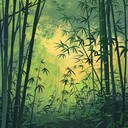 gentle sounds evoking tranquility amidst lush bamboo forest