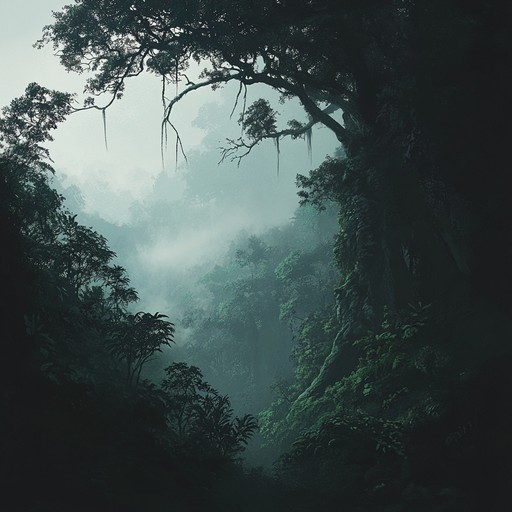 A serene instrumental grunge track infused with calming rainforest sounds, gentle electric guitar melodies, and a relaxed tempo to create a tranquil atmosphere, ideal for relaxation and introspection.