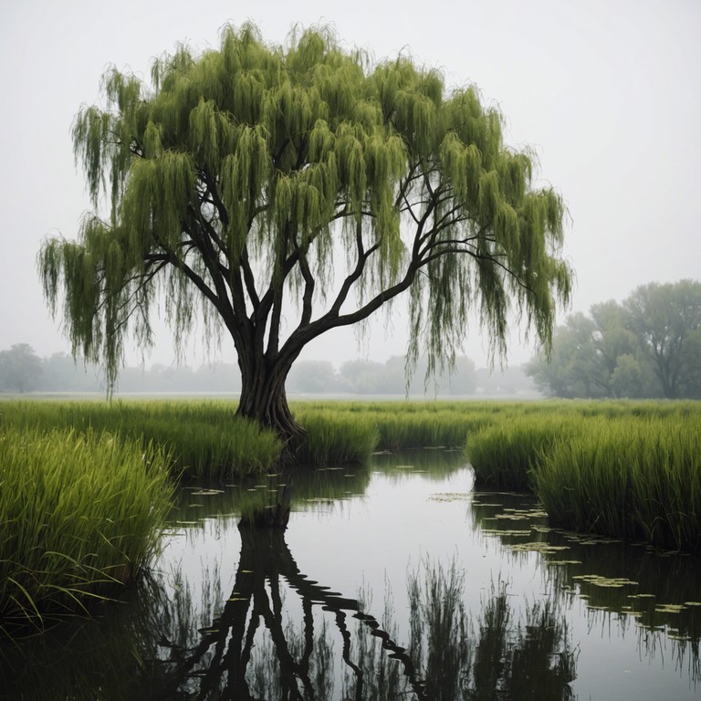 A soft, gentle song featuring delicate plucking of acoustic guitar strings, evoking the serene image of willows swaying in the breeze. The melody is subtle yet captivating, with a touch of indie folk influence, perfect for reflective moments or quiet evenings. The composition builds softly, letting each note resonate like a whisper against a backdrop of tranquility.