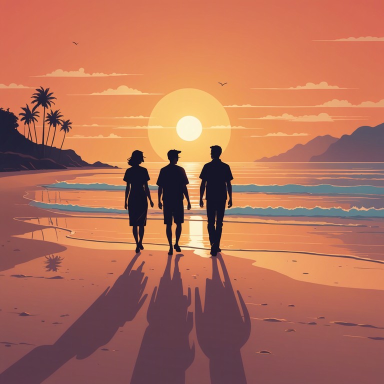 This track encapsulates a tranquil, romantic essence, created for relaxing evenings beside the ocean. The gentle rhythms of bossa nova blend seamlessly with emotional guitar melodies, invoking an intimate and serene atmosphere. Suggested scenes include sunset views, candlelit dinners or quiet contemplative moments by the sea.