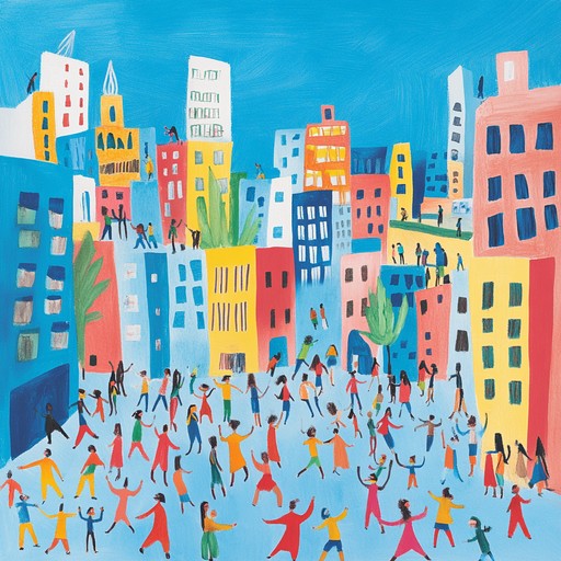 An energetic and lively j pop instrumental featuring vibrant synthesizers and catchy rhythms, evoking the excitement and joy of a sunny day in the city; it's an infectious blend of upbeat melodies and modern electronic sounds perfect for any celebration