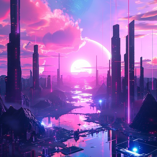 Imagine soaring through a neon lit metropolis in 3050, with floating holograms and the hum of advanced technology. Ethereal synthesizers create otherworldly dreamscapes, rhythmic beats ground you. Ideal for sci fi or serene meditation.