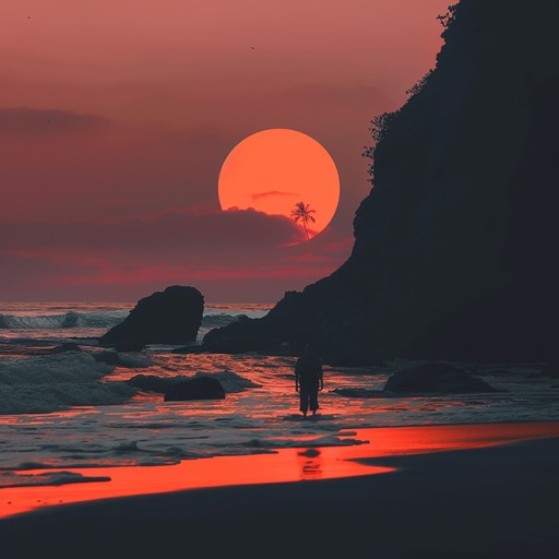 Imagine a chillwave composition that captures the essence of watching a stunning sunset on a quiet beach. The track blends soothing electronic beats with ambient textures, inviting the listener to a tranquil evening by the sea.