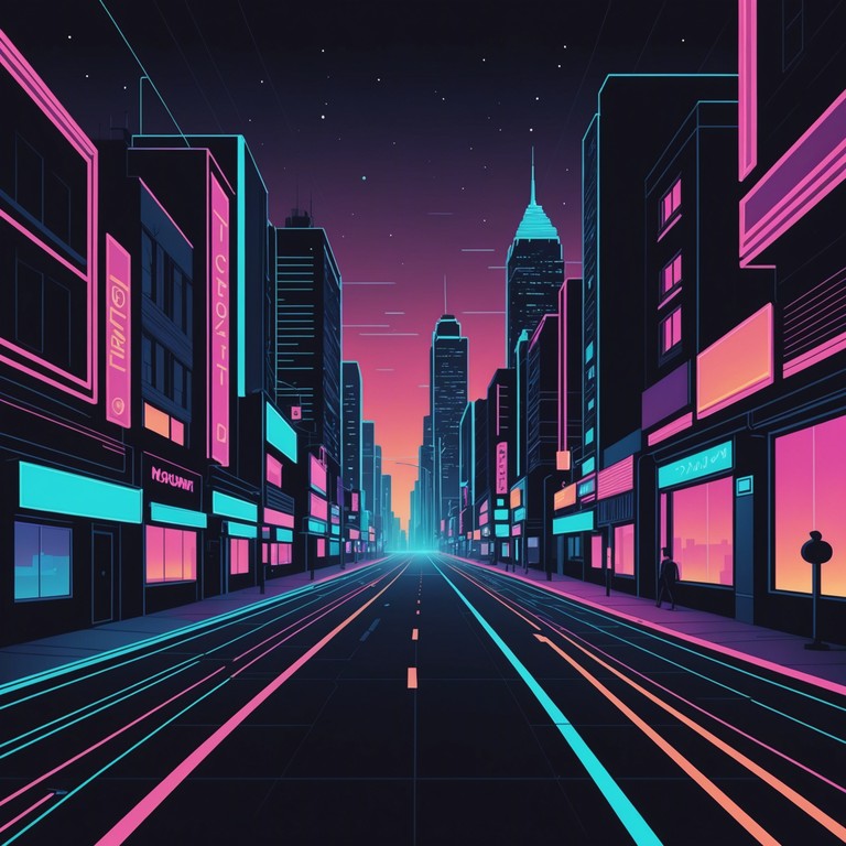 Imagine driving through a futuristic cityscape, with neon lights reflecting off sleek dark surfaces and a clear starry sky above. This track captures the essence of a late night urban adventure, characterized by its mellow yet driving beats, synthesized melodies, and a touch of nostalgia mixed with contemporary soundscapes.