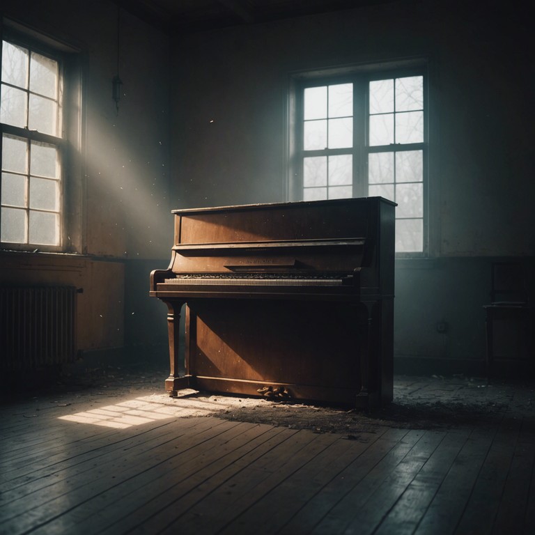 Whispers of emptiness expands on the theme of solitude by intricately blending the soft touches of piano keys to create a haunting atmospheric piece that explores the depth of one's own mind during times of solitude. It is a journey through quiet moments, filled with reflective pauses and emotional crescendos.