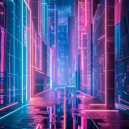 A captivating cyberpunk tune with bright synthesizers, rhythmic beats, and uplifting melodies that evoke an optimistic futuristic cityscape full of neon lights and technological wonders, perfect for energizing scenes and happy moments.