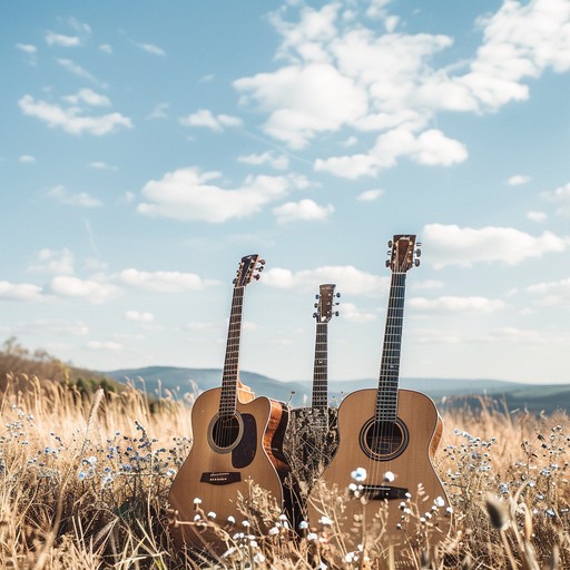 An upbeat folk rock instrumental reflecting the joy of a sun drenched journey. Featuring lively acoustic strumming and dynamic percussions, this piece creates a vibrant soundtrack perfect for adventurous spirits seeking freedom and happiness on the open road.