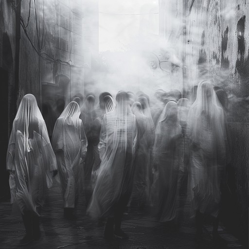 Immerse listeners in a haunting auditory journey, where eerie echoes and ghost-like reverberations create a chilling, otherworldly atmosphere. This track uses unusual sound placements and spectral distortions to invoke the feeling of a ghostly parade moving through an abandoned carnival ground at midnight