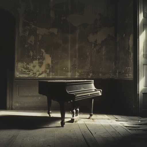 A deeply emotional track centered around a haunting piano performance, capturing the essence of emptiness and loss. The slow, deliberate chords combined with subtle ambient layers create an immersive soundscape that is both sorrowful and reflective, ideal for moments of introspective solitude. The piece gradually builds and fades, leaving listeners with a poignant sense of longing.