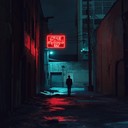 an eerie instrumental portraying deserted city streets at nightfall.