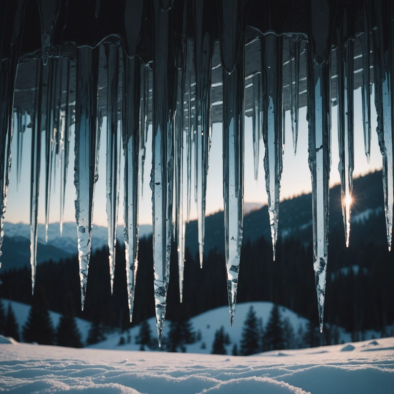 Imagine the serene calm of an icy landscape disrupted by powerful, metallic groans. This track combines soothing ambient elements with the raw energy of metal, creating a sound that is both tranquil and intense. Drawn from the imagery of ice stretching under pressure, the music transitions between flowing, chill passages and sudden, heavy bursts, providing a unique auditory experience.