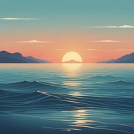 gentle melody, waves, soft sunrise ambiance