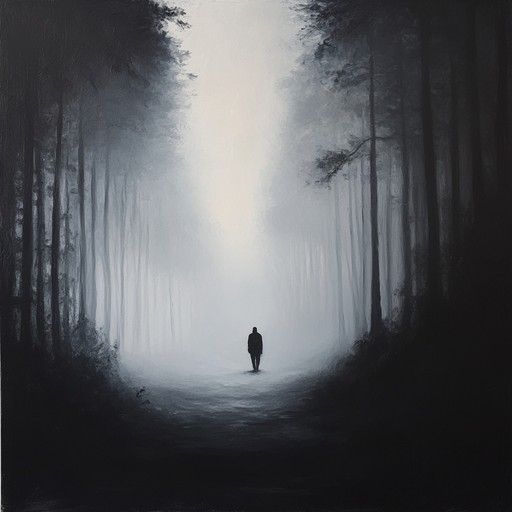 An instrumental composition combining dark folk and ambient elements, capturing the essence of forgotten paths and the secrets they hold within the depths of shadowed woodlands.