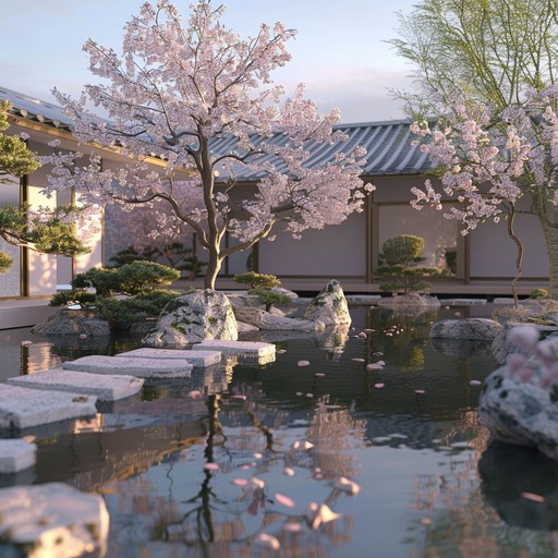 An enchanting instrumental piece inspired by traditional japanese gardens. This composition features the koto as the lead instrument, interwoven with delicate ambient sounds of nature to transport the listener to a tranquil oasis. The serene plucking of the koto strings combined with subtle background instrumentation creates a soothing and peaceful atmosphere, perfect for meditation and relaxation.