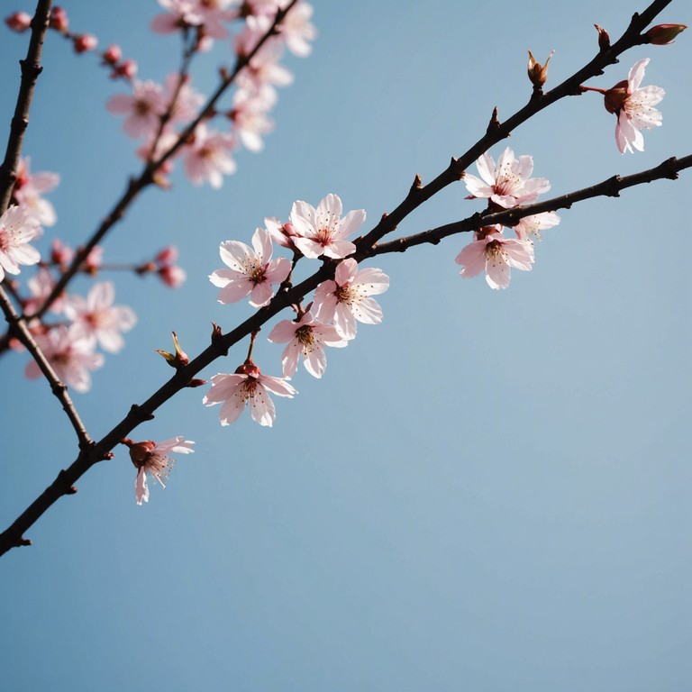 This track portrays a surreal and dream like sequence often found in anime, where cherry blossoms gently fall around a serene, magical setting. The music encapsulates a sense of wonder and delicate beauty through its soft and ethereal tones, creating an immersive auditory landscape ideal for scenes of introspection and gentle revelation.