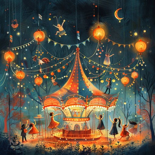 This piece captures the essence of a whimsical carnival, filled with bright, melodic twists that transport listeners to an enchanting world of joy and playfulness.