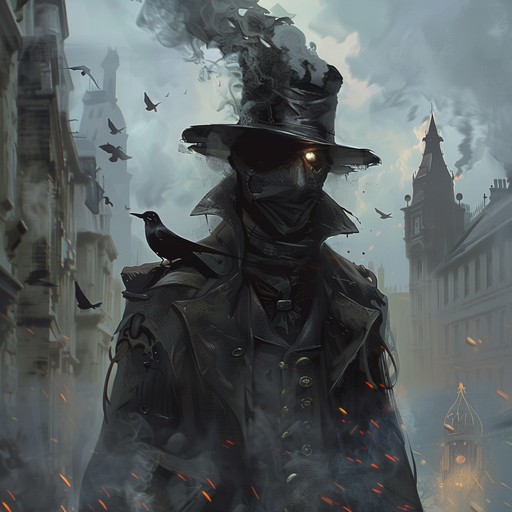 A lone traveler walks into a dusty saloon, their face obscured by a wide-brimmed fedora. The mysterious stranger's presence fills the room with an air of intrigue and suspense.