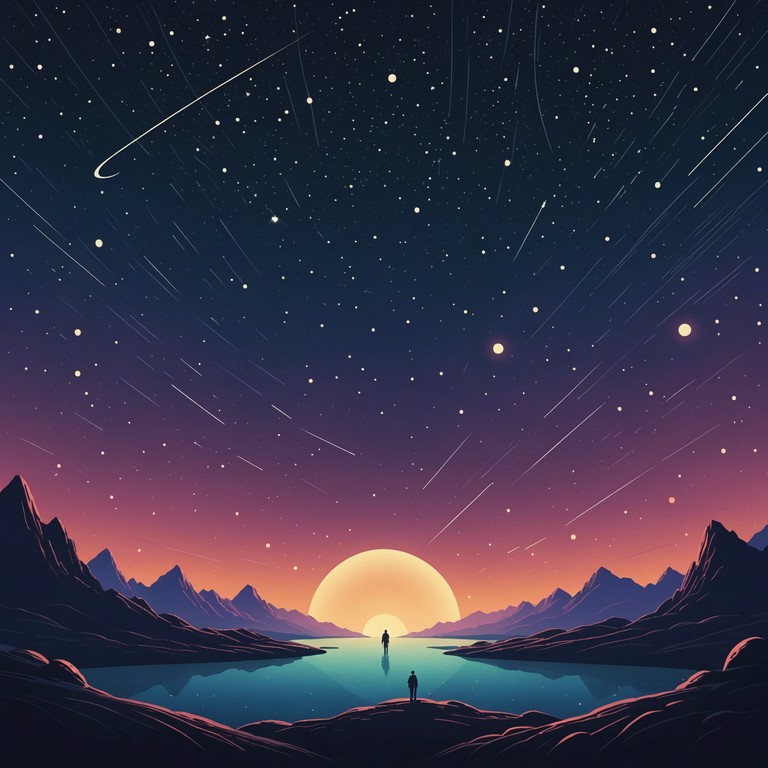 An instrumental voyage that uses a deep and harmonious synth to paint a tranquil, yet profound picture of the cosmos. It's an ambient music piece designed to relax the mind and inspire awe, as if witnessing the grandeur of a starry sky.