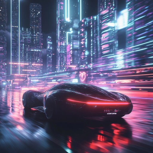 An instrumental track that captures the essence of a futuristic metropolis bathed in neon lights, with pulsating synths and driving rhythms evoking the feeling of an endless night journey through urban landscapes.