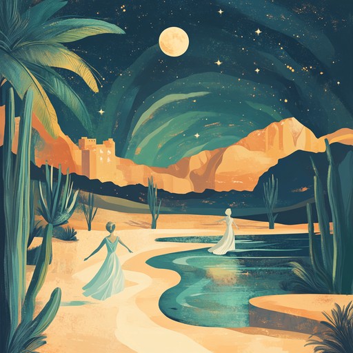 A mystical journey that blends middle eastern rhythms with the melodic allure of argentine tango, creating an entrancing dance under a moonlit desert sky